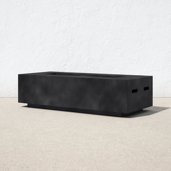 Propane Outdoor Fire Pit Table, Charcoal Concrete