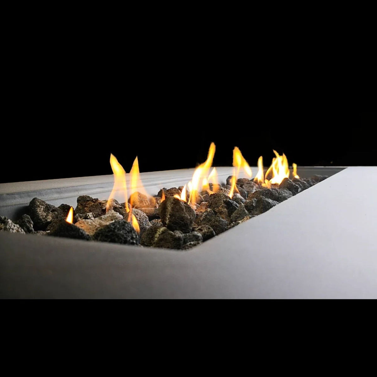 Propane Outdoor Fire Pit Table, Charcoal Concrete