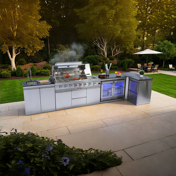 58-Inch 6-Burner Stainless Steel Outdoor Kitchen Grill