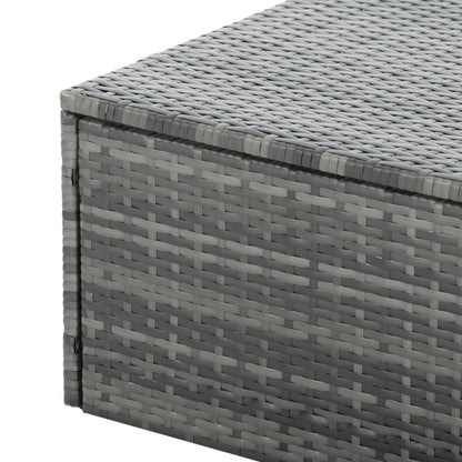 5-Piece Dark Gray PE Rattan Patio Sofa Set with Lift-Top Table