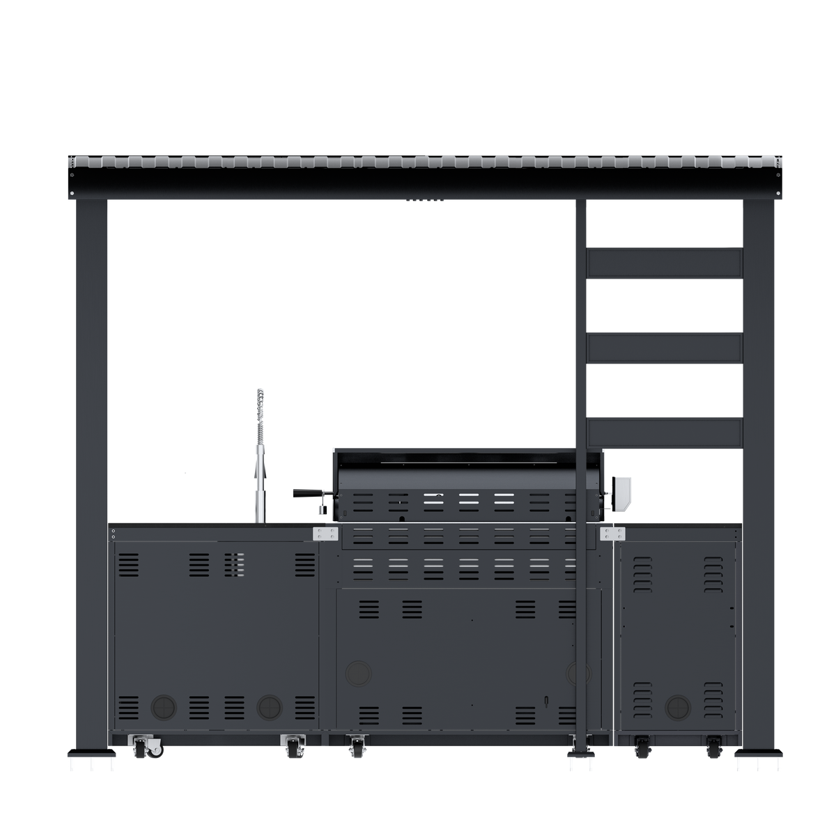 108-Inch 6-Burner Stainless Steel Gas Outdoor Kitchen Grill
