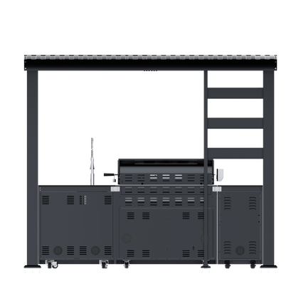 108-Inch 6-Burner Stainless Steel Gas Outdoor Kitchen Grill