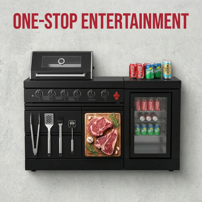 65-Inch Stainless Steel Propane Outdoor Kitchen Grill
