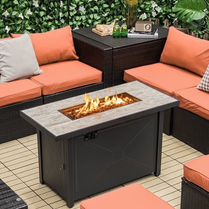 42-In. 60,000 BTU Propane Fire Pit Table with Ceramic Top