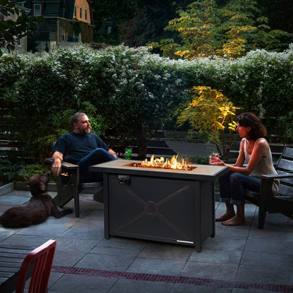 42-In. 60,000 BTU Propane Fire Pit Table with Ceramic Top