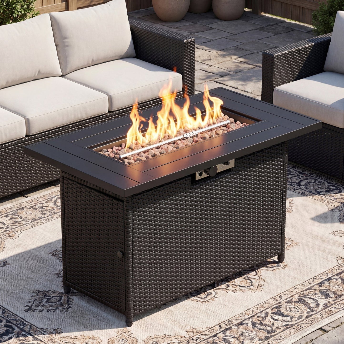 44.5-In. Propane Fire Pit Table with 50,000 BTU Burner