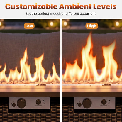 44.5-In. Propane Fire Pit Table with 50,000 BTU Burner