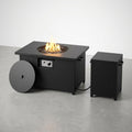 Outdoor Fire Table Built for Entertaining, 50,000 BTU Propane, 48 Inch Steel Frame, Hidden Tank Storage