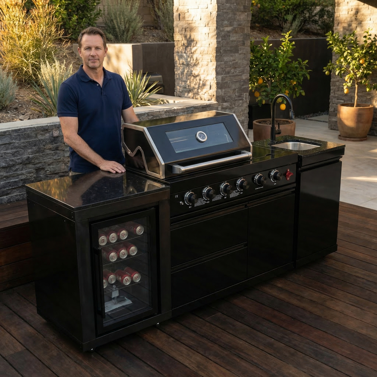 4-Burner Stainless Steel Propane Outdoor Kitchen Grill