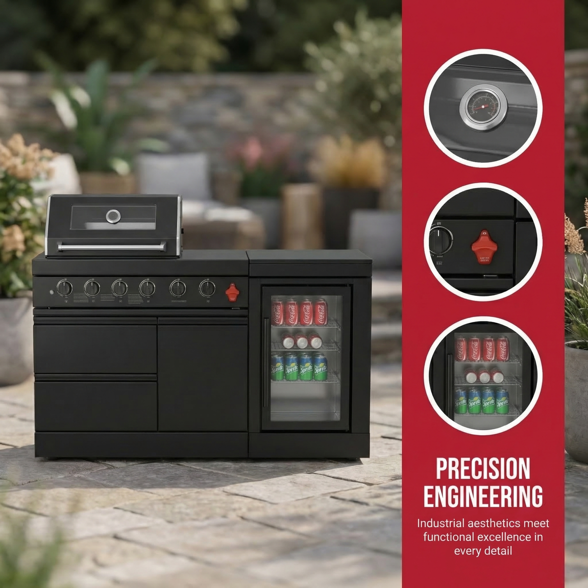 65-Inch Stainless Steel Propane Outdoor Kitchen Grill
