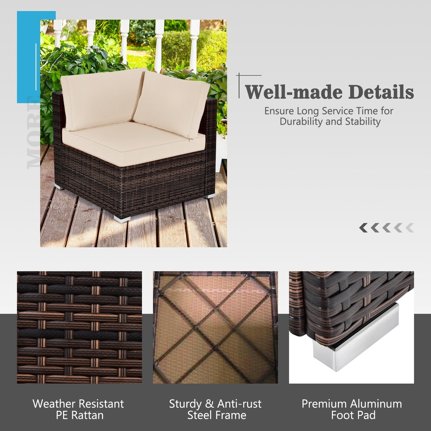 7-Piece Patio Furniture Set with 50,000 BTU Propane Fire Pit Table & Waterproof Cover