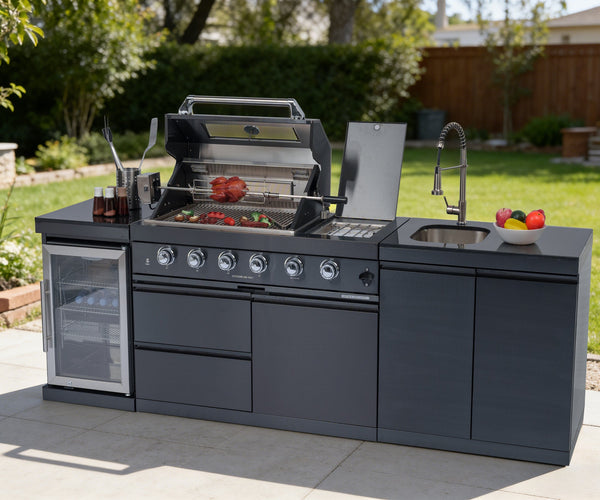 46-Inch 4-Burner Gas Outdoor Kitchen Grill Island