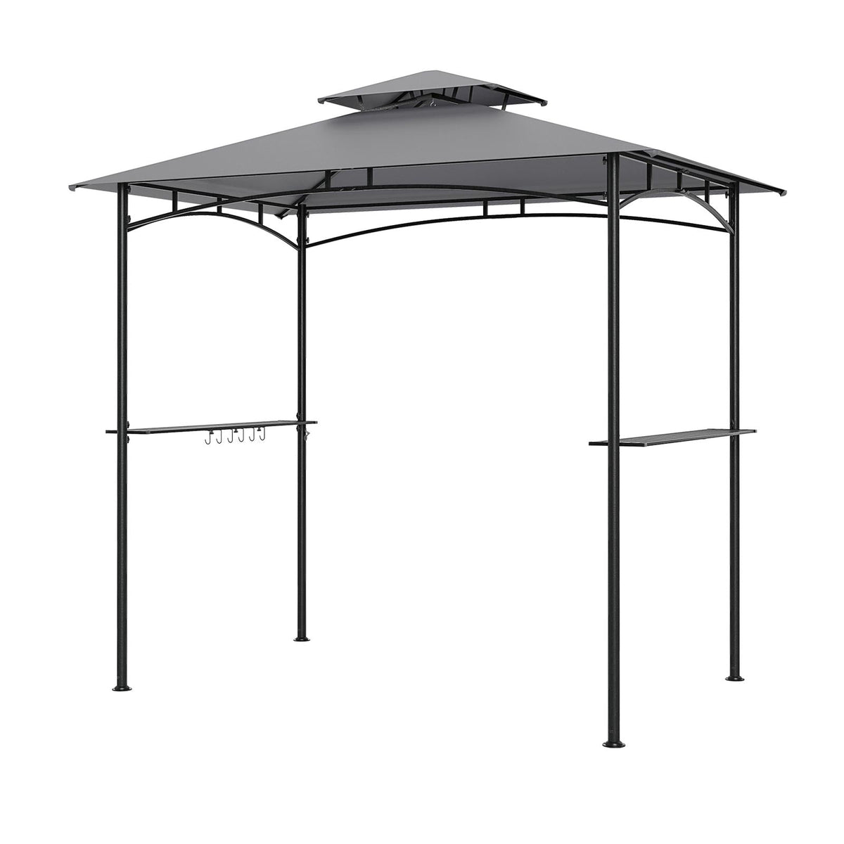 8 x 5 ft Grill Gazebo with Metal Frame, Shelves and Hooks