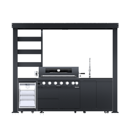 108-Inch 6-Burner Stainless Steel Gas Outdoor Kitchen Grill