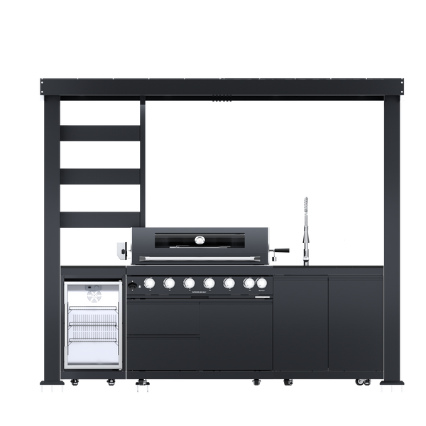 108-Inch 6-Burner Stainless Steel Gas Outdoor Kitchen Grill
