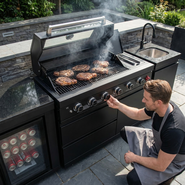 4-Burner Stainless Steel Propane Outdoor Kitchen Grill