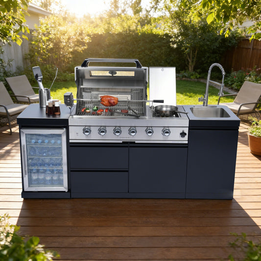 85-Inch Stainless Steel 4-Burner Outdoor Kitchen Grill