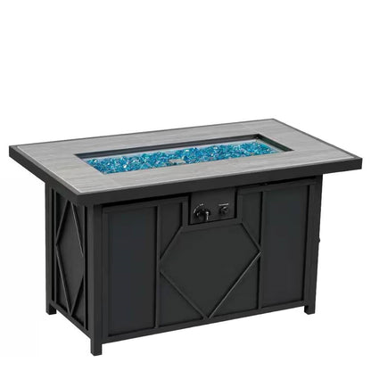 42-In. Rectangular Propane Fire Pit Table with Ceramic Top