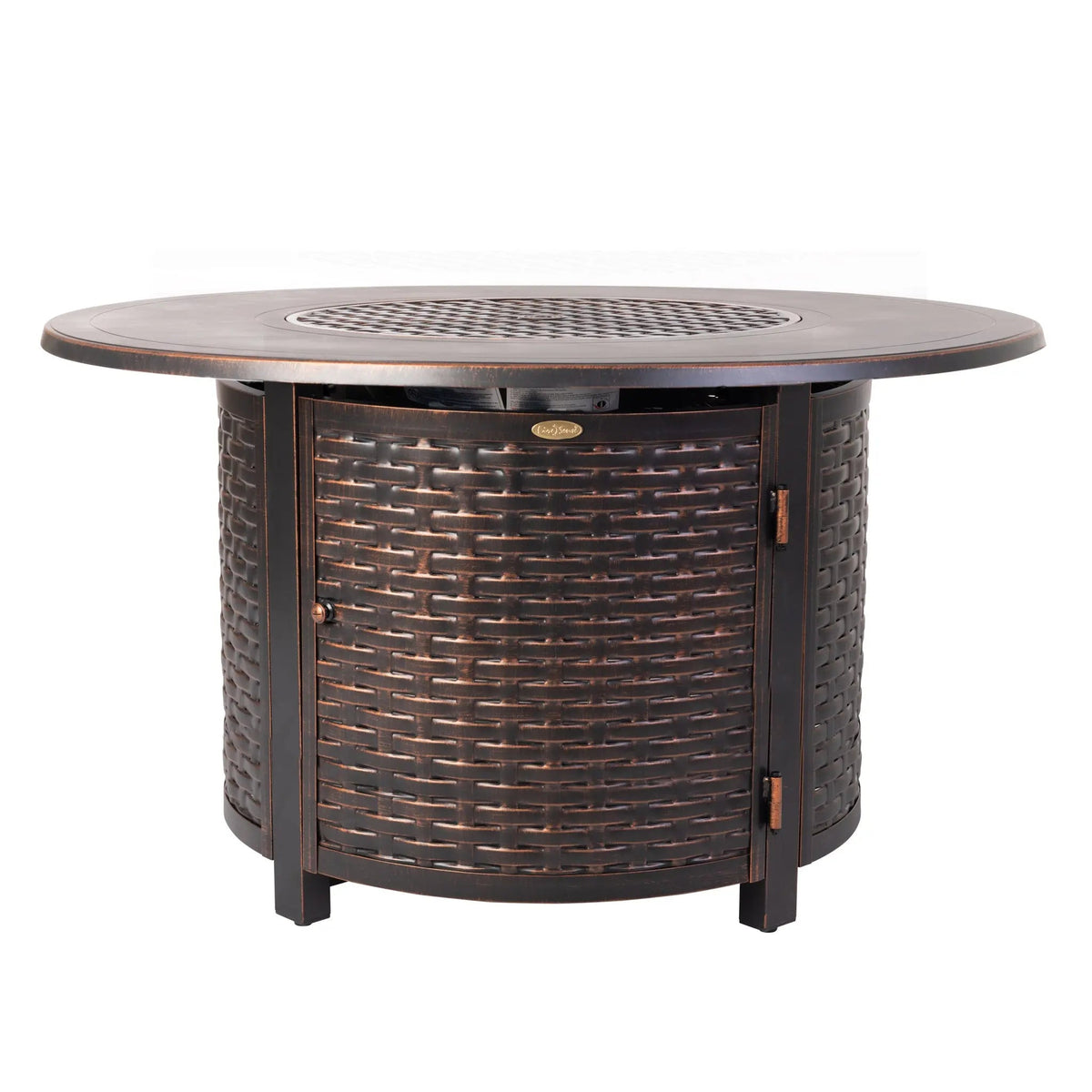 44-Inch Round Aluminum Propane Fire Pit Table, 55,000 BTU