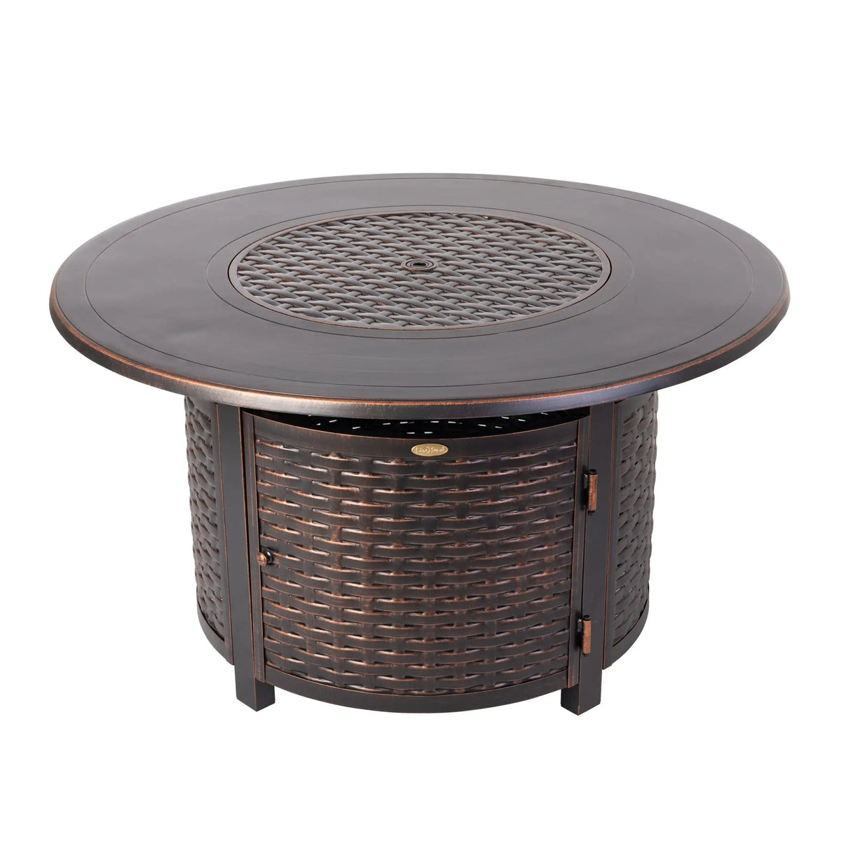 44-Inch Round Aluminum Propane Fire Pit Table, 55,000 BTU