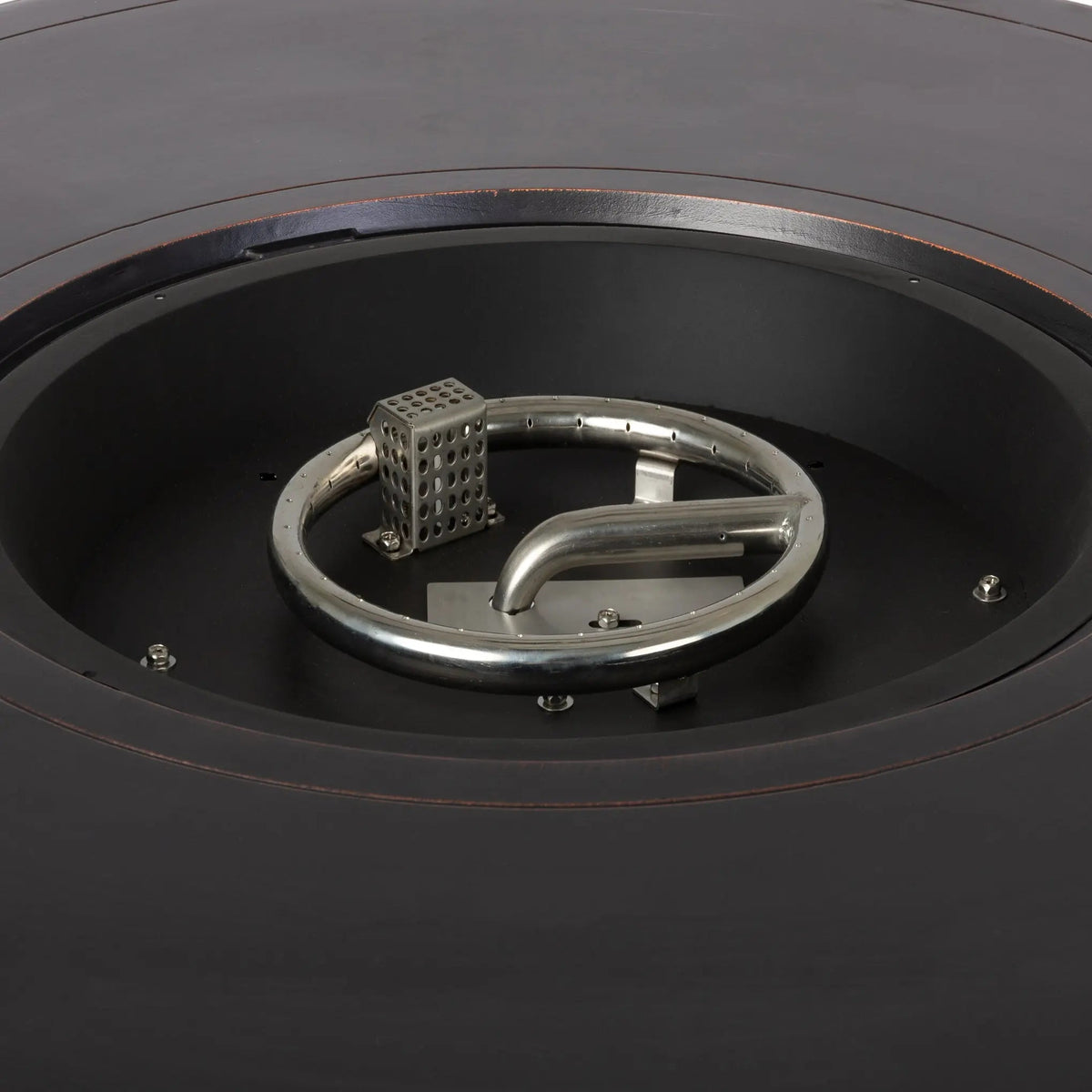 44-Inch Round Aluminum Propane Fire Pit Table, 55,000 BTU