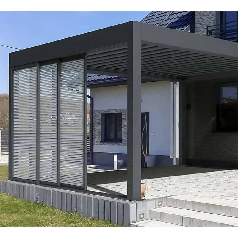 Custom Aluminum Electric Louvered Pergola with Waterproof Roof