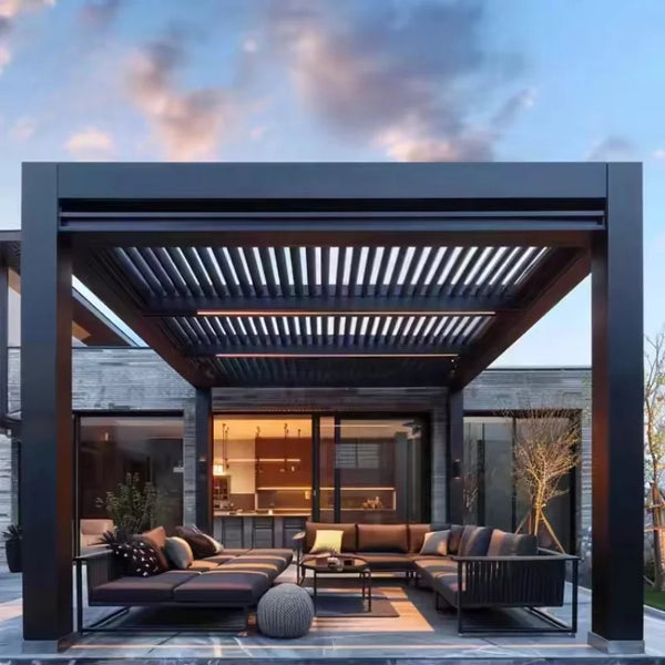 Custom Aluminum Electric Louvered Pergola with Waterproof Roof