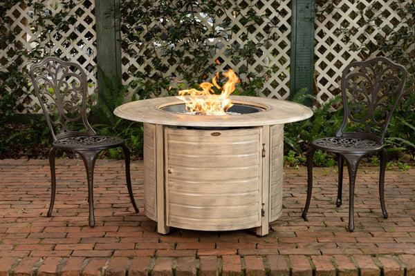 42-Inch Round Aluminum Propane Fire Pit Table, 55,000 BTU