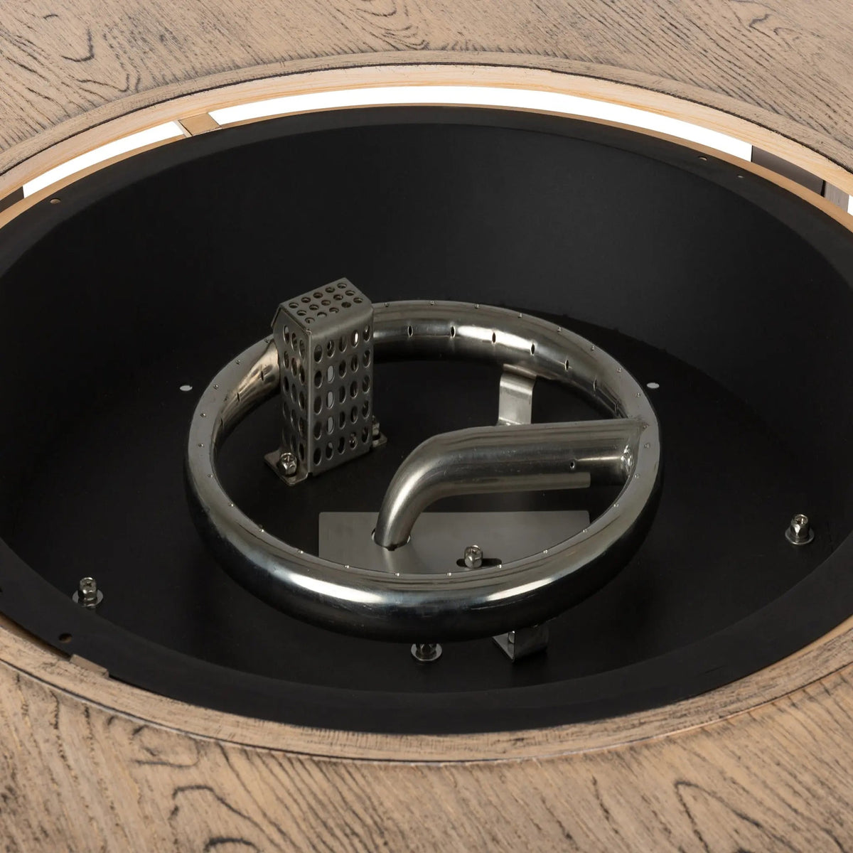 42-Inch Round Aluminum Propane Fire Pit Table, 55,000 BTU