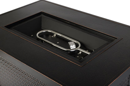 48-Inch Rectangular Aluminum Propane Fire Pit Table, 55,000 BTU