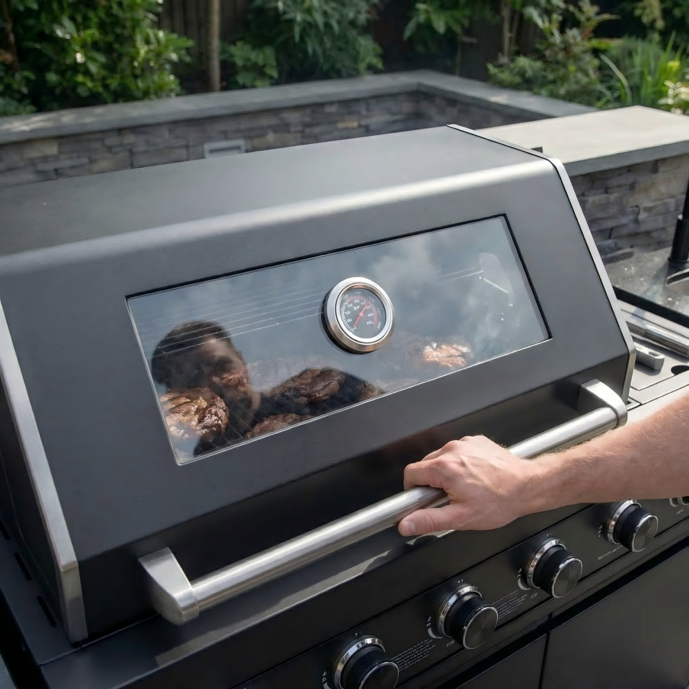4-Burner Stainless Steel Propane Outdoor Kitchen Grill
