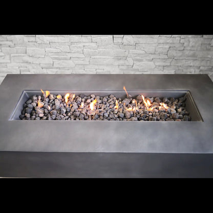 Propane Outdoor Fire Pit Table, Charcoal Concrete