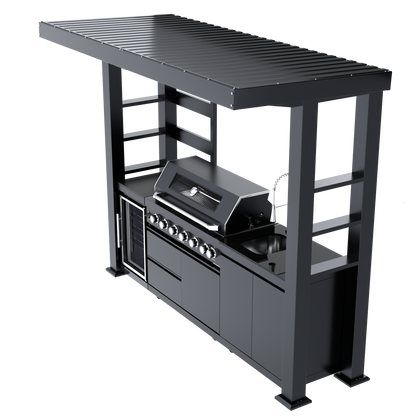 108-Inch 6-Burner Stainless Steel Gas Outdoor Kitchen Grill