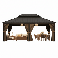 Outdoor Hardtop Gazebo Engineered for All-Season Use, 14x20 Ft, Galvanized Steel Roof, Aluminum Frame