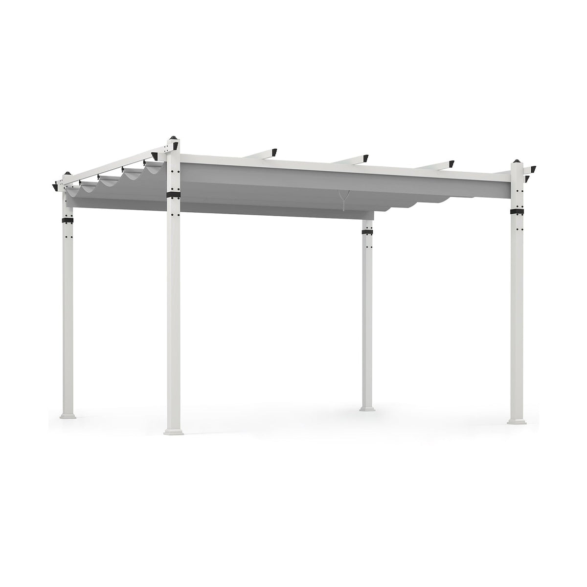 Aluminum Pergola with Retractable Canopy and Adjustable Shade