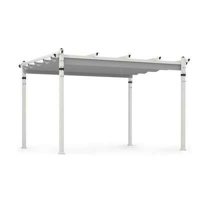 Aluminum Pergola with Retractable Canopy and Adjustable Shade