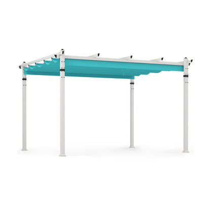 Aluminum Pergola with Retractable Canopy and Adjustable Shade