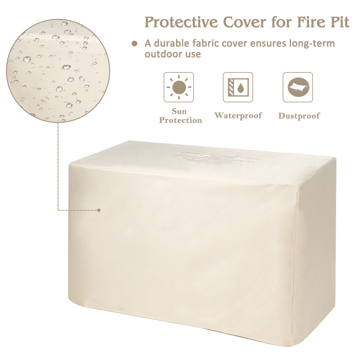 5-Piece Patio Furniture Set with 60,000 BTU Propane Fire Pit, Loveseats & Storage Box